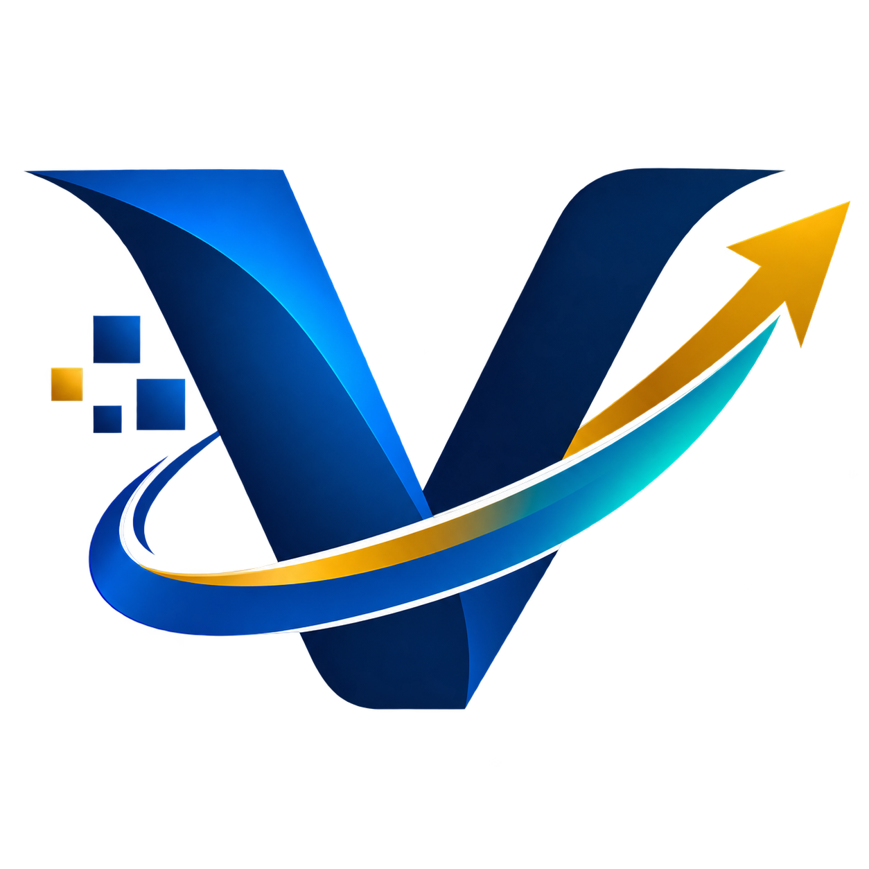 VASUNDRA blue and gold V brand mark